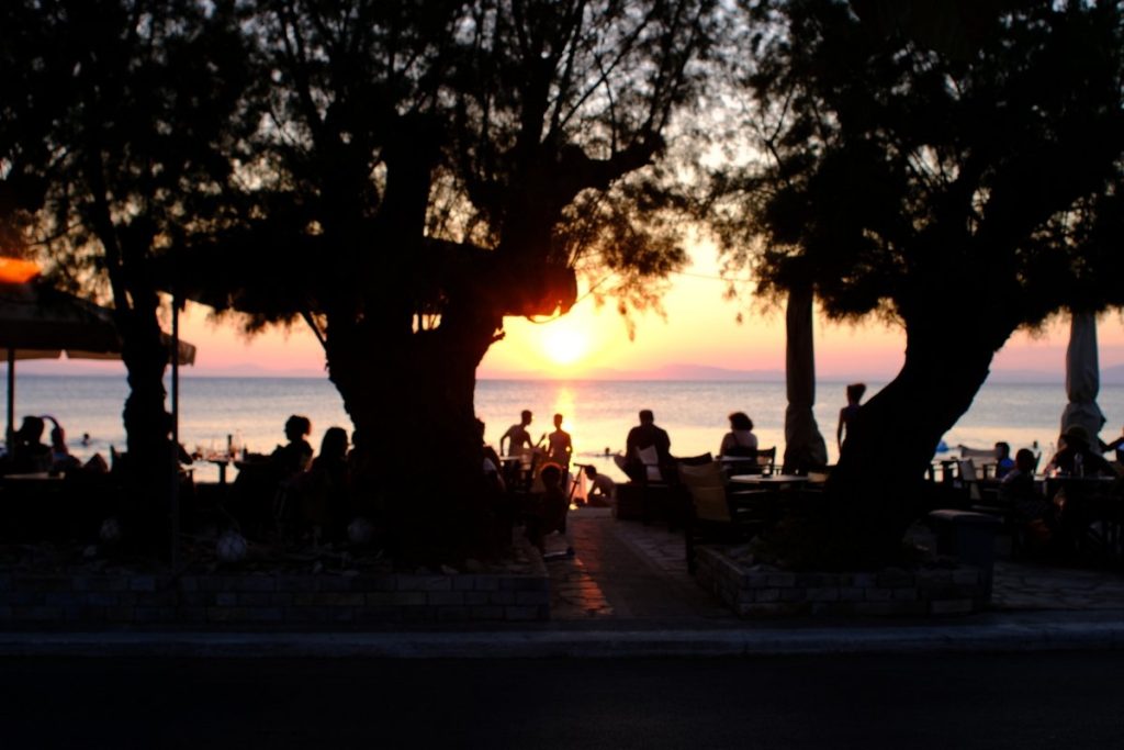 Enjoy one of the most tangerine dream sunsets in Greece at Milina, South Pelion.