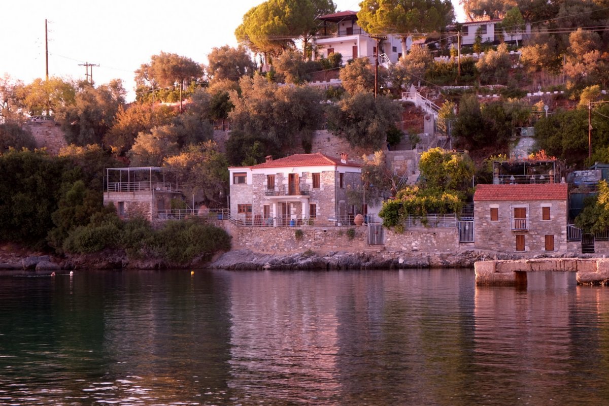 Milina, one of the most lovely coastal villages in picturesque Pelion, Greece.